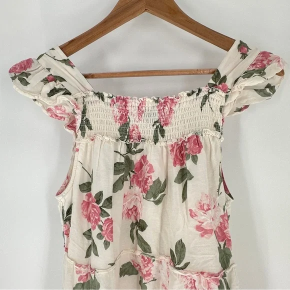 Old Navy Floral Maxi Dress - Cream and Pink - Picture 9 of 12